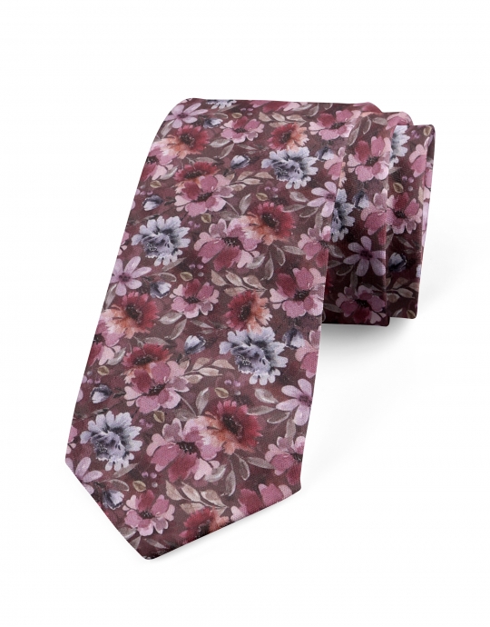 GARDA - FLORAL TIE - PINK & PURPLE