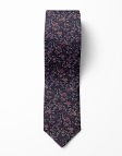 BIWA - FLORAL TIE - NAVY BLUE & PINK