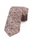 JUAM - FLORAL TIE - TERRACOTTA & GREY