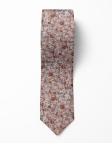 JUAM - FLORAL TIE - TERRACOTTA & GREY