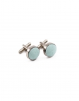 AMAZONITE - CUFFLINKS - ECOBLEND - PALE TURQUOISE