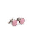 BOUQUET - LINEN CUFFLINKS - PINK