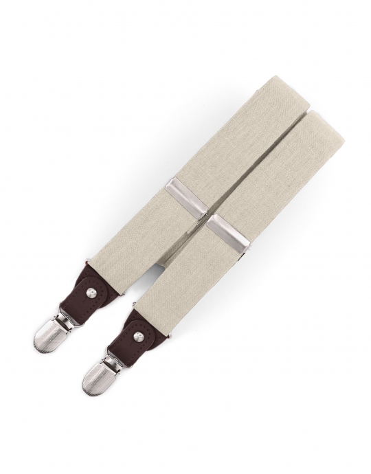 GROVE - LINEN BRACES - CLASSIC - ECRU BEIGE