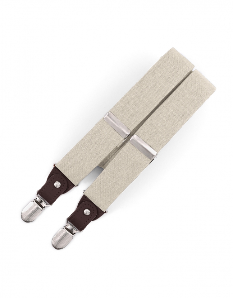 GROVE - LINEN BRACES - CLASSIC - ECRU BEIGE