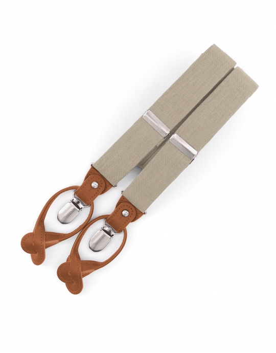 FIELD - LINEN BRACES - BEIGE