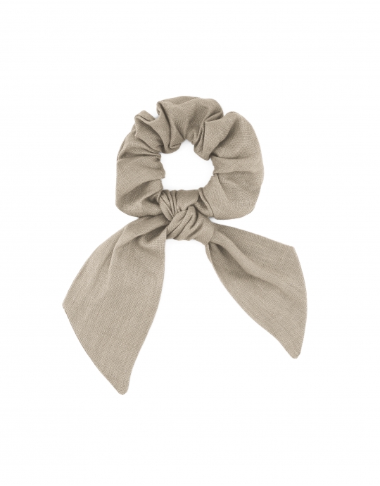 FIELD - SCARF SCRUNCHIE - BEIGE - LINEN