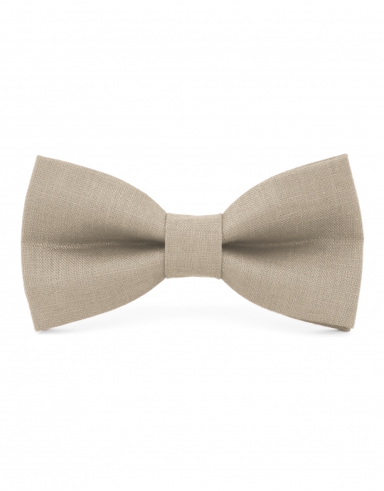 FIELD - 100% LINEN - BOW TIE - BEIGE