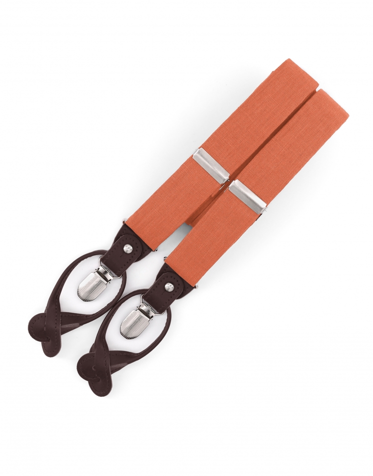 HARVEST - LINEN BRACES - CORAL