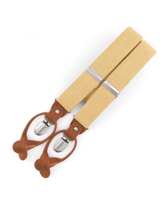 BARN - LINEN BRACES - WARM BEIGE