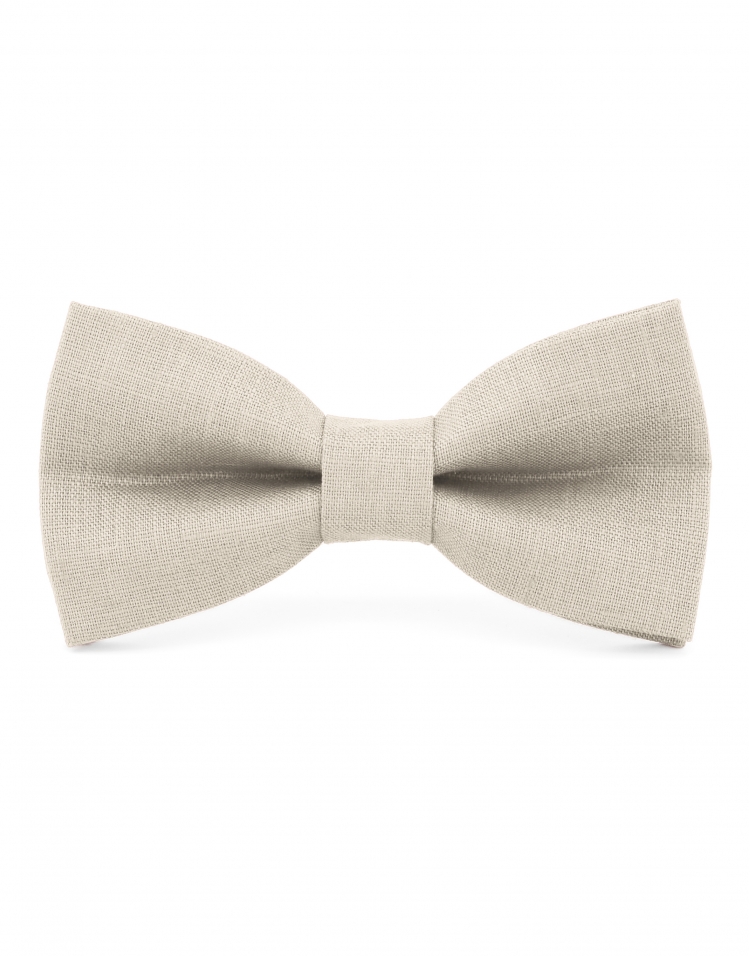 GROVE - 100% LINEN - BOW TIE - ECRU BEIGE