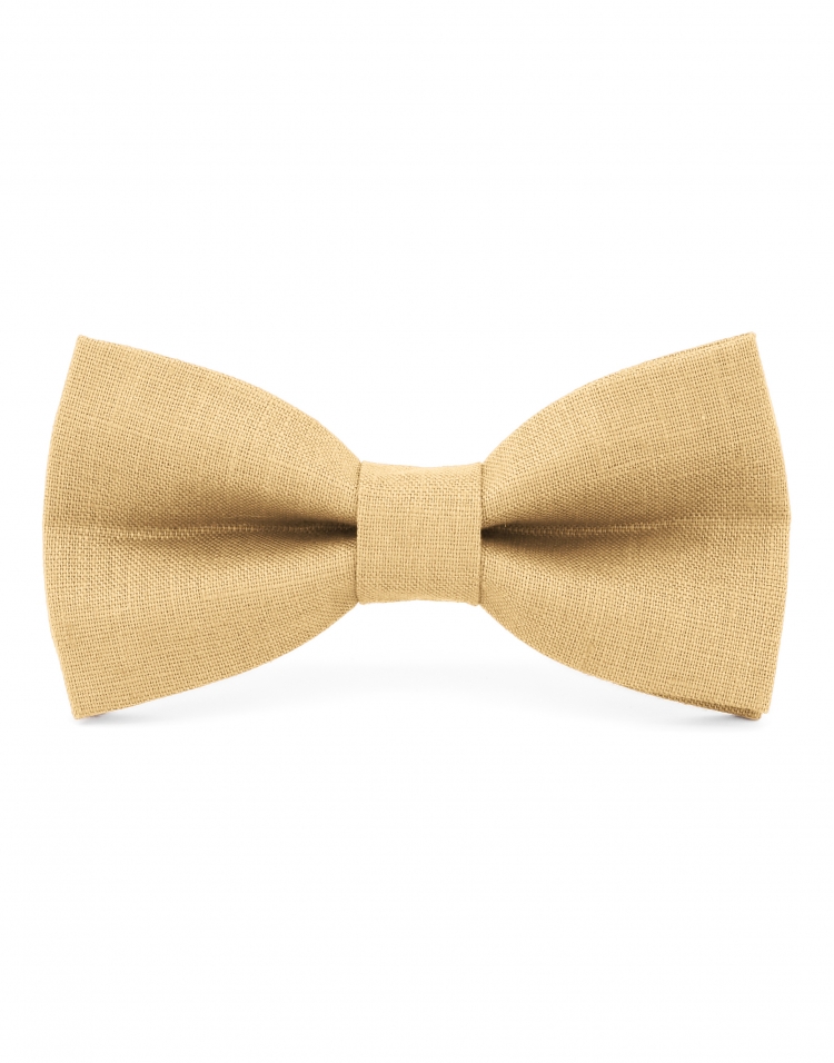 BARN - 100% LINEN - BOW TIE - WARM BEIGE