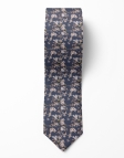 SENSO - FLORAL TIE - BLUE & BEIGE