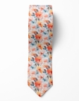 HANA - FLORAL TIE - ORANGE & AQUA GREEN