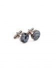 EIKAN - FLORAL CUFFLINKS - BLUE