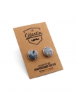 EIKAN - FLORAL CUFFLINKS - BLUE