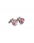 YURA - FLORAL CUFFLINKS - PINK