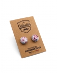 YURA - FLORAL CUFFLINKS - PINK