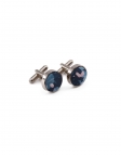 CHATAM - FLORAL CUFFLINKS - BLUE & PINK