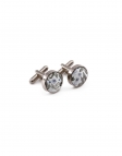 UKI - FLORAL CUFFLINKS - BLUE & GRAY