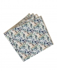 HART - BLOEMEN POCHET - BLAUW, PETROLGROEN & BEIGE