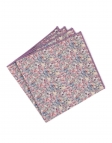 SABI - FLORAL POCKET SQUARE - PINK & BEIGE