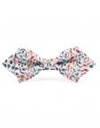 HAO - FLORAL BOW TIE - DIAMOND - GREEN & TERRACOTTA