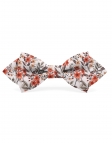 GASHA - FLORAL BOW TIE - DIAMOND - ORANGE & BEIGE