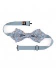 MINHO - FLORAL BOW TIE - DIAMOND - BLUE & ORANGE