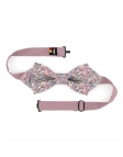 SABI - FLORAL BOW TIE - DIAMOND - PINK & BEIGE