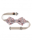 ENKO - FLORAL BOW TIE - DIAMOND - TERRACOTTA & BEIGE