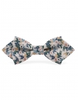 BYODO - FLORAL BOW TIE - DIAMOND - GREEN & BEIGE