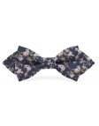 SENSO - FLORAL BOW TIE - DIAMOND - BLUE & BEIGE