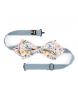 MODY - FLORAL BOW TIE - DIAMOND - BLUE, CORAL & YELLOW