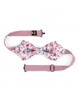 YURA - FLORAL BOW TIE - DIAMOND - PINK