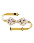 SEOK - FLORAL BOW TIE - DIAMOND - YELLOW & GREY