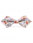 HARU - FLORAL BOW TIE - DIAMOND - ORANGE & BLUE