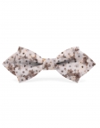 FUJI - FLORAL BOW TIE - DIAMOND - BEIGE & BROWN