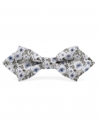 UKI - FLORAL BOW TIE - DIAMOND - BLUE & GRAY