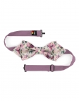 EMA - FLORAL BOW TIE - DIAMOND - FUCHSIA MAUVE & GREEN