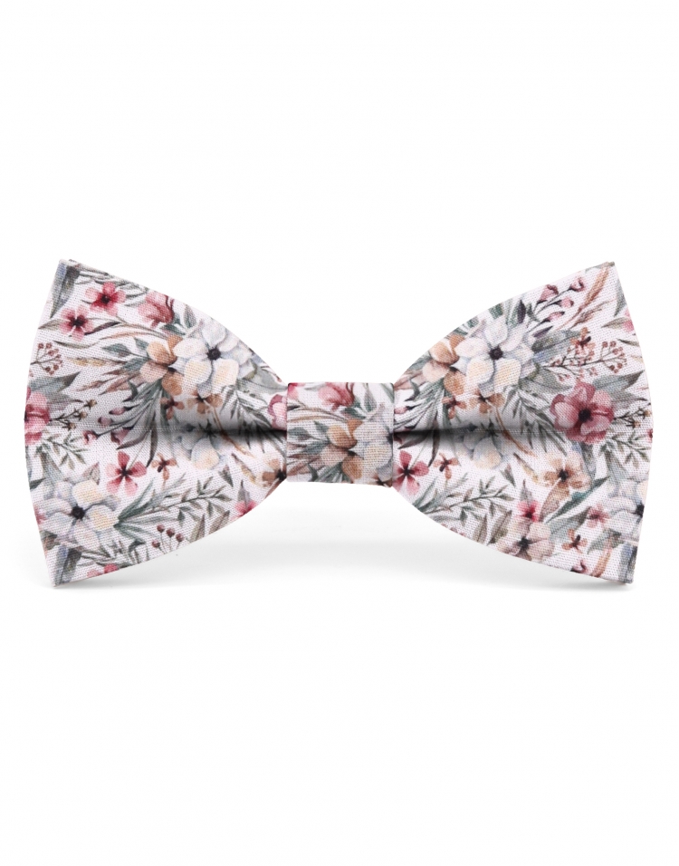 LAMMA - FLORAL BOW TIE - CLASSIC - PINK & GREEN