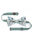 LANTAU - FLORAL BOW TIE - CLASSIC - GREEN & YELLOW