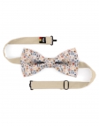 KOOK - FLORAL BOW TIE - CLASSIC - BLUE, BEIGE & ORANGE