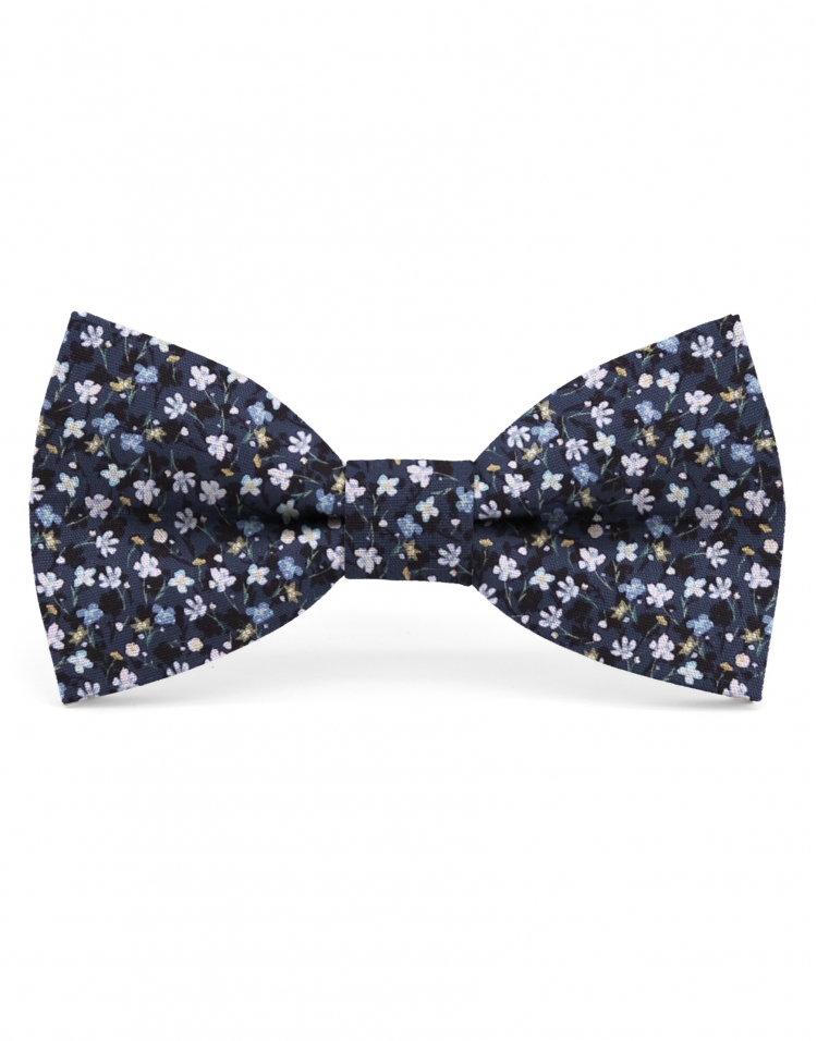 SOMI - FLORAL BOW TIE - CLASSIC - NAVY BLUE