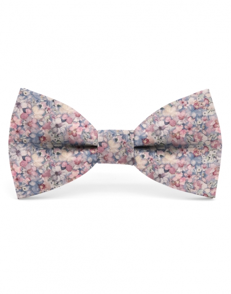 SABI - FLORAL BOW TIE - CLASSIC - PINK & BEIGE