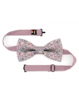 SABI - FLORAL BOW TIE - CLASSIC - PINK & BEIGE