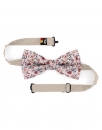 ENKO - FLORAL BOW TIE - CLASSIC - TERRACOTTA & BEIGE