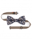 SENSO - FLORAL BOW TIE - CLASSIC - BLUE & BEIGE