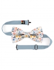 MODY - FLORAL BOW TIE - CLASSIC - BLUE, CORAL & YELLOW