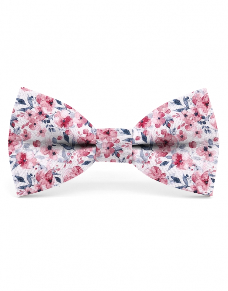 YURA - FLORAL BOW TIE - CLASSIC - PINK