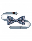 CHATAM - FLORAL BOW TIE - CLASSIC - BLUE & PINK